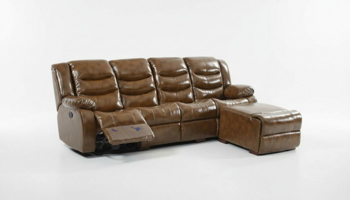 Design Sofa 4-Sëtzer Wunnzëmmer Miwwelen Luxus Sofa Pouff Luxus Miwwelen