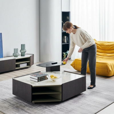 Couchtisch Kaffisdësch Bäikëscht Designer Wunnzëmmertësch Dëscher