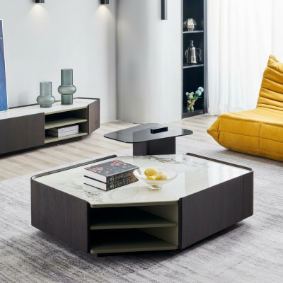 Couchtisch Kaffisdësch Bäikëscht Designer Wunnzëmmertësch Dëscher