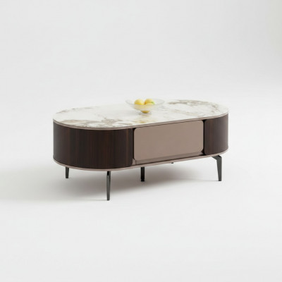 Designer brongen Dësch fir d'Wunnzëmmer, aus Holz, Miwwel Niewendësch Nei