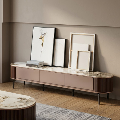 Säitebord TV Schaf Lowboard Holz Modern Stand Wunnzëmmer RTV Nei