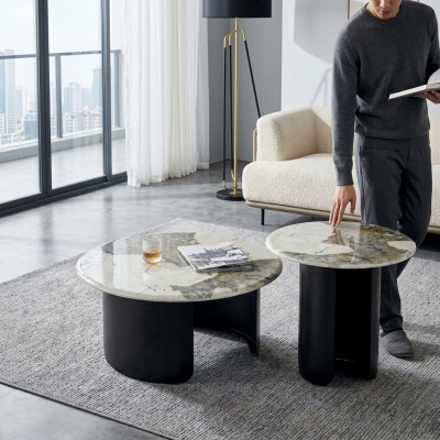 Salontafel Luxus Marmor Wunnzëmmer Design Kaffisdësch Miwwelen Nei