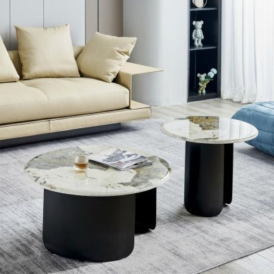 Salontafel Luxus Marmor Wunnzëmmer Design Kaffisdësch Miwwelen Nei