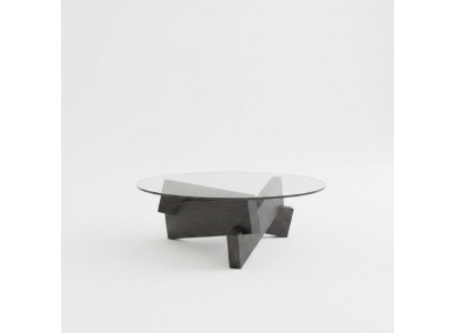 Couchtisch Design Miwwelen Luxus Neit schwaarz Modern Wunnzëmmer Holz Glas