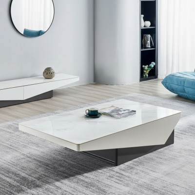 Moderne Luxus Designer Canapé Dësch Wunnzëmmer Dësch Bäistell Dëscher Holz