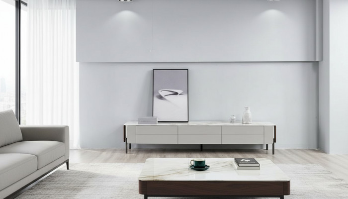 rtv Lowboard Fernsehsockel Sideboard Holz Modern Wäiss Wunnzëmmer Nei