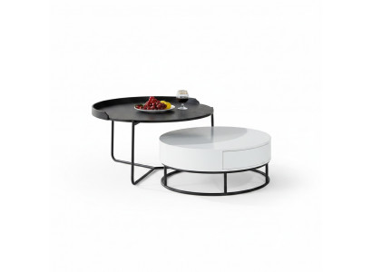 Canapé Dësch Kaffi Säitentafel Design Luxus Ronn Dëscher 2x Set Modern Nei
