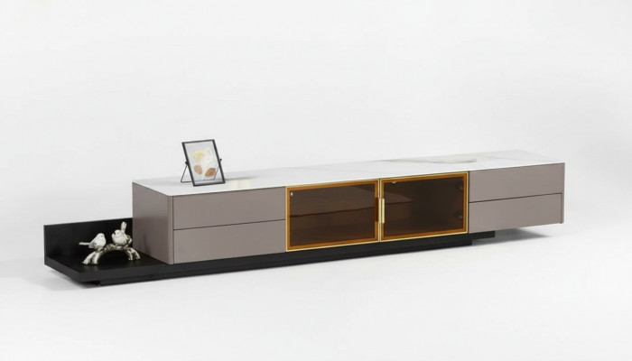 Modern Wunnzëmmermiwwelen Lowboard RTV Schaf Regal Holzmiwwelen Gro Neit