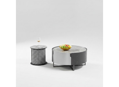 Couchtisch Ronder Set 2 Stck. Bäistelltisch Wunnzëmmer Dëscher Design Nei