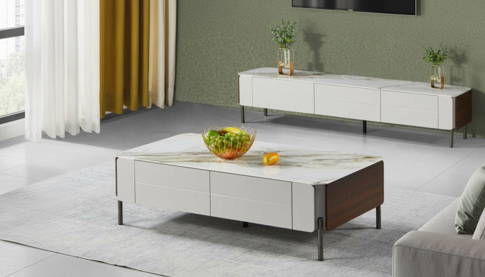 Couchtisch Dësch Miwwelen Luxus Säitentësch Holz Modern Wunnzëmmer Design