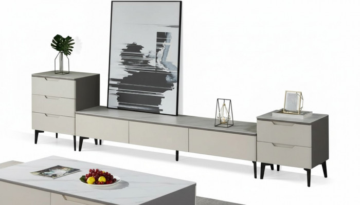 Wunnwelt TV Stänner RTV Lowboard Luxus Holz Modern Gro Wunnzëmmer