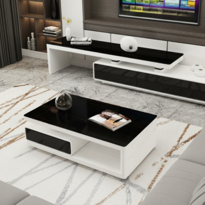 Modernt Luxus Designer Salontafel Wunnzëmmer Dësch Dëscher Nieftdësch