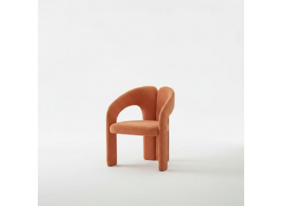 Orange Sallfauteuil Wunnzëmmer Stull Einsëtzer Gepolstert Sitzmiwwel Lounge Relax.