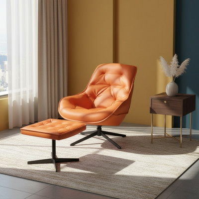 Klassesch Design Polstersëtzer Set Chesterfield Sëtz Garnitur + Hocker
