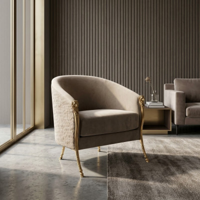 Luxus Designer Fauteuil Lounge Club Relax Wunnzëmmer Polster Canapé Sëtzer