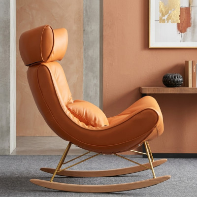 Design Sofa Fauteuil Canapé Polster Luxus Kënschtlech Lieder 1 Sëtz Nei Orange
