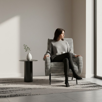 Sessel Design Modern Wunnzëmmer Luxus Polstersessel Miwwelen Relax Club