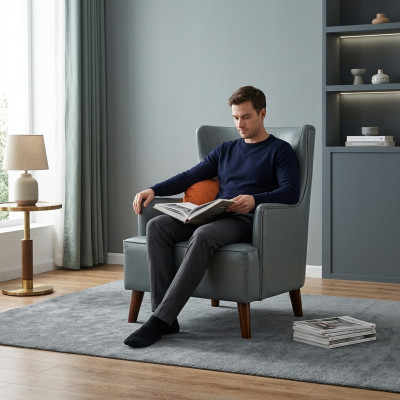 Design Ouerensessel Konschtläder Couch Sofa Polstersëtz Einsëtzer Sessel Nei