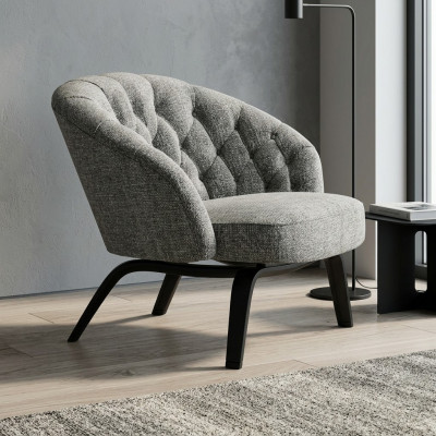 Stilvoll Polsterung aus Massivholz mat Nähten an Charcoal Chesterfield