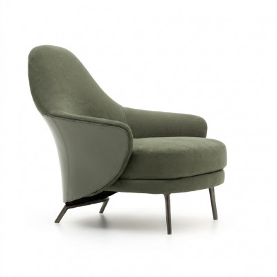 Luxusfotel gepolstert Fotel Chaiselongue Wunnzëmmer Iesszëmmer Gréng