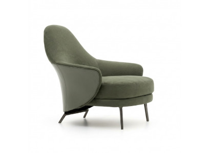 Luxusfotel gepolstert Fotel Chaiselongue Wunnzëmmer Iesszëmmer Gréng