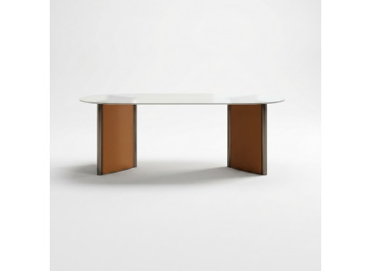 Luxus Modern Iessdësch Iesszëmmer Stil Modern Miwwelen Oval Dëscher Holz