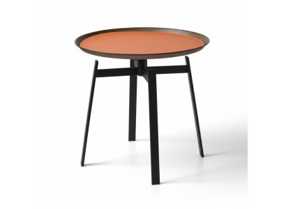 Wunnzëmmer Ronn Couchtisch orange Stil Modern Edelstahl Dëscher Dësch