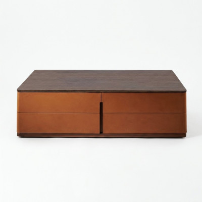 Wunnzëmmer Couchtisch Orange Luxus Material Holz Stil Modern Tischen