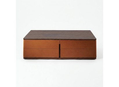 Wunnzëmmer Couchtisch Orange Luxus Material Holz Stil Modern Tischen
