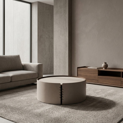 Wunnzëmmer Ronn Couchtisch gréng Luxus Design neit Material Holz