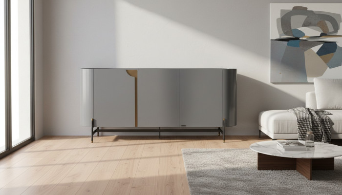 Iesszëmmer Säitbriet gro Luxus Stil Modern Design Miwwelen Holz Kommod.