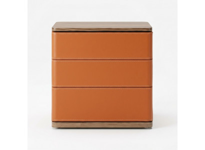 Schlofzëmmer Nuetsdësch Design Neit Material Holz Luxus orange