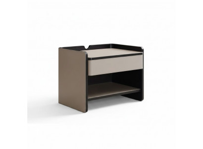Schlofkummer Nuetsdësch Modern Holz beige Luxus Niewendëscher Miwwelen