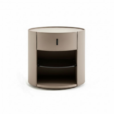 Beige Designer Nuetsdësch Luxus Nuetekonsol Schlofzëmmer Miwwelen Stil