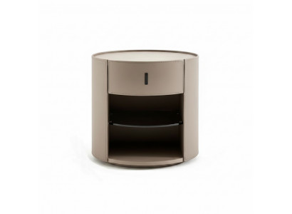 Beige Designer Nuetsdësch Luxus Nuetekonsol Schlofzëmmer Miwwelen Stil