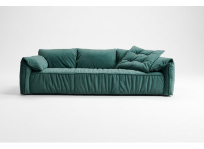 Blo Dräisëtzer Wunnzëmmer Sofaen 3-Sëtzer Canapé Textilmiwwel Stoffsofaen