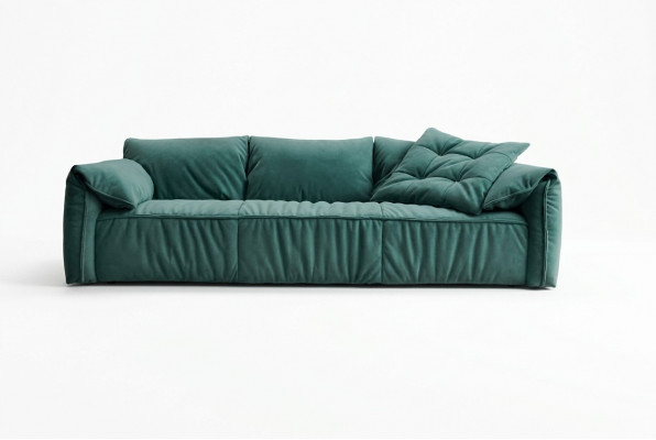 Designer bloe Canapé dräisëtzt Couch Wunnzëmmer Sëtz Miwwelen Textil Canapéen