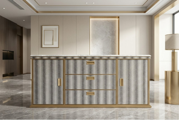 Wunnzëmmer Sideboard Holz Schafsmief Mobiliar Luxus Neit Wäiss Modern