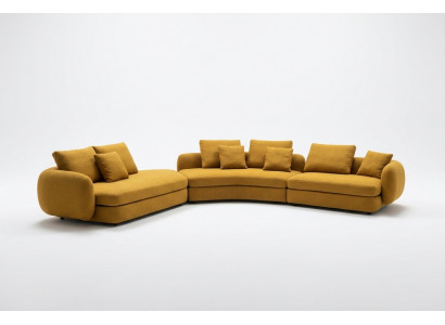 Wunnzëmmer Luxusmiwwel Eckcouch L-Form Canapé Design Polsterung Textil