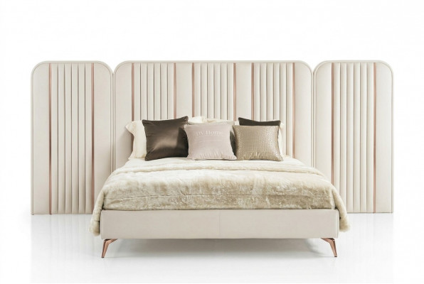 Schlofkummer Duebelbett Beige Bettgestell Kingsize Bett Luxus Miwwelen
