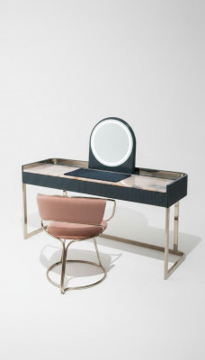 Schlofkummer Miwwelen Schminktisch Designer Schminkstull Luxus Holzmiwwelen