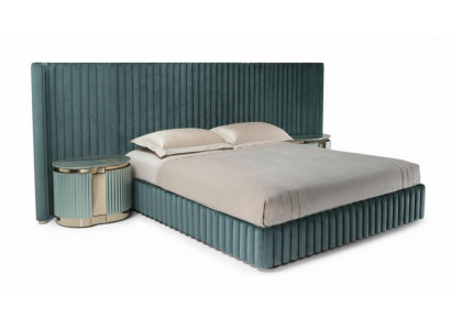 Schlofzimmermiwwel Duebelbett 2x Nuetsdëscher Bettgestell Nuetskëschtchen