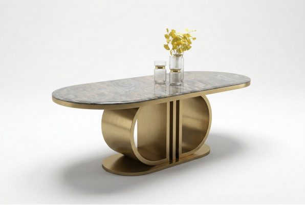 Luxus modernen Iessdësch Iesszëmmer Dësch Holz Modern Miwwelen Dëscher 240x100