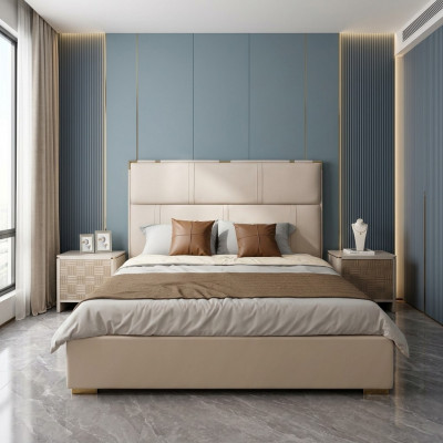 Schlofkummer Set Bett 2x Nuetsschaf Design Modern Luxus Better 3stg