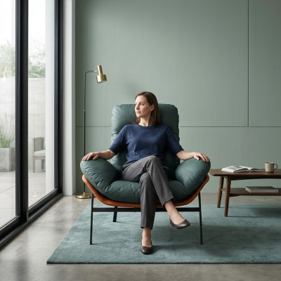 Sessel Lounge Luxus Relax Design Einsëtzer Modern Wunnzëmmer Miwwelen Nei