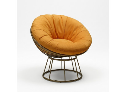 Club Lounge Designer Still Polster 1 Sëtzer Relax Einsëtzer Orange