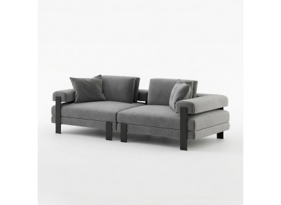 Luxus 2-Sëtzer Couch Italieneschen Stil Sofa Polyester Gro Wunnzëmmer