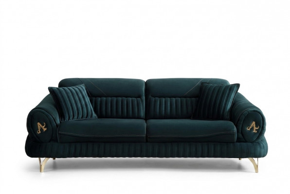 Gréng Dräisëtzer Luxus Couch Modernen Holzdesign Wunnzëmmermiwwelen nei