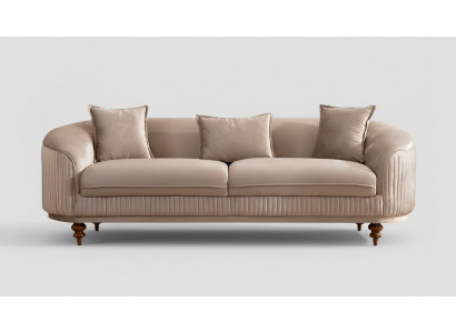 Sofa 3 Sëtzer Design Sofas Plëschel Modern Sëtz Stoffer Nei Miwwelen Canapé