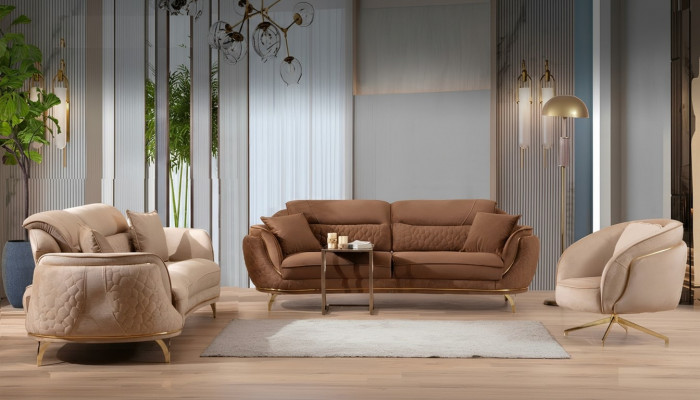 Sofagarnitur 3 2 1 Sëtzer Set Design Sofa Polster Couchen Modern Luxus